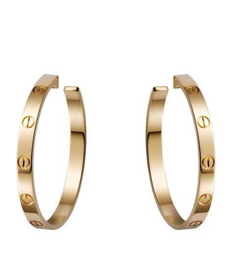 cartier earrings gold|cartier gold earrings for women.